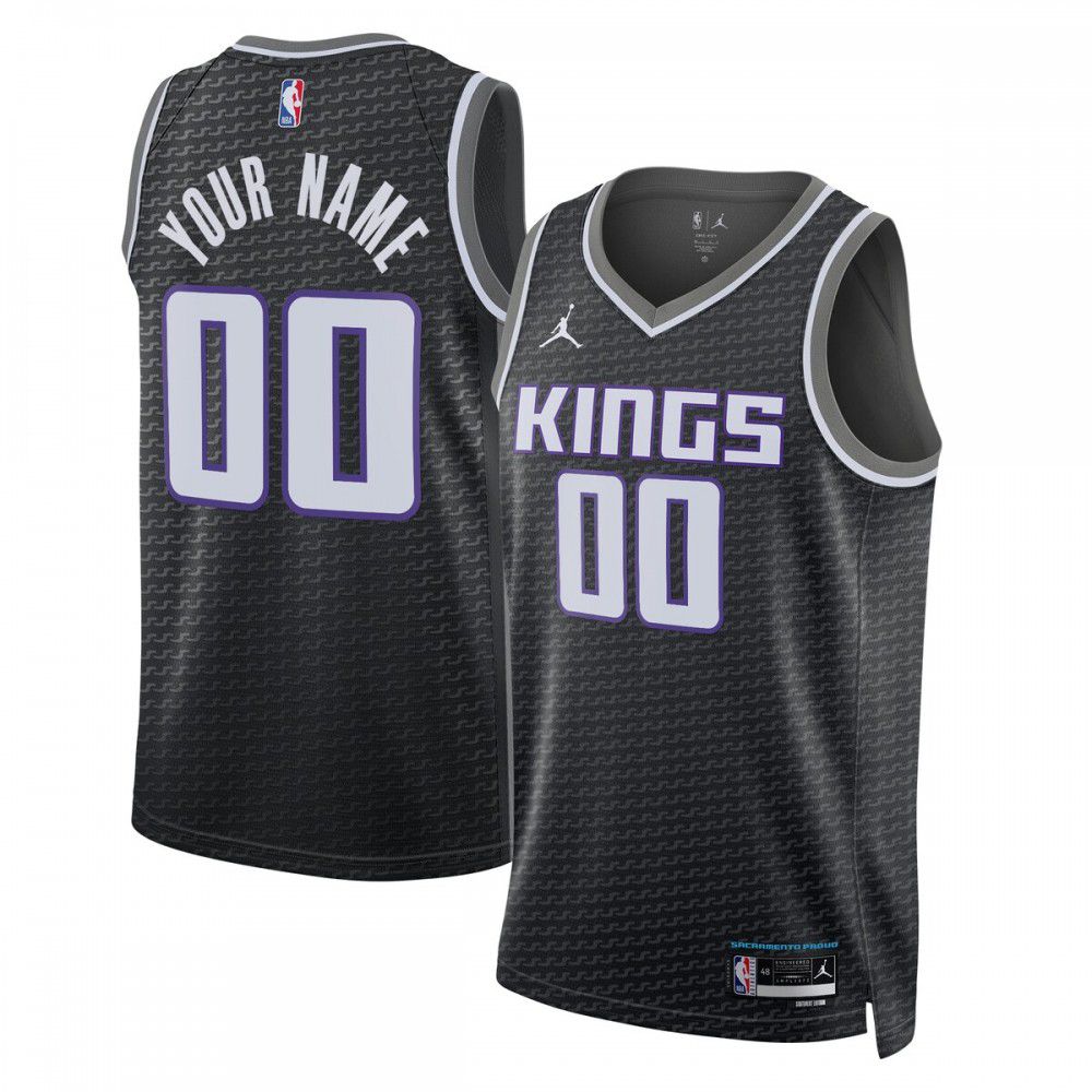 Sacramento Kings Jordan Brand Unisex 2022/23 Swingman Custom Jersey - Statement Edition - Black-Pro Kit Vault | Brand New 26/27 Sports Jerseys